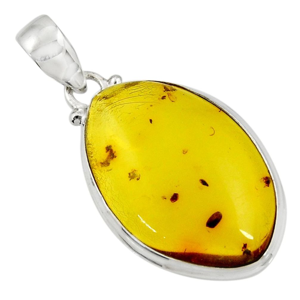  green amber from colombia 925 sterling silver pendant d41311