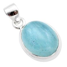 9.75cts natural green aquamarine 925 sterling silver pendant jewelry t70666