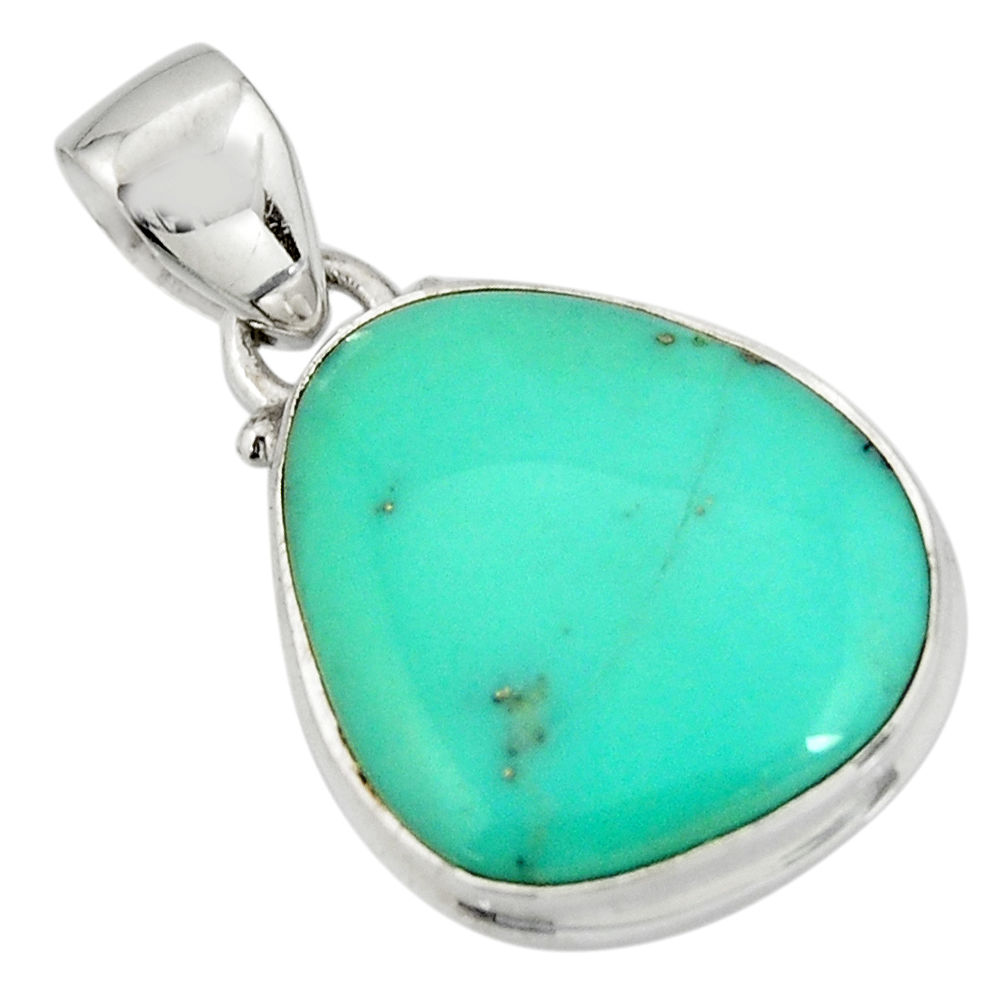 13.15cts natural green campitos turquoise 925 sterling silver pendant r20707