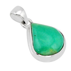 11.71cts natural green campitos turquoise 925 sterling silver pendant y66584
