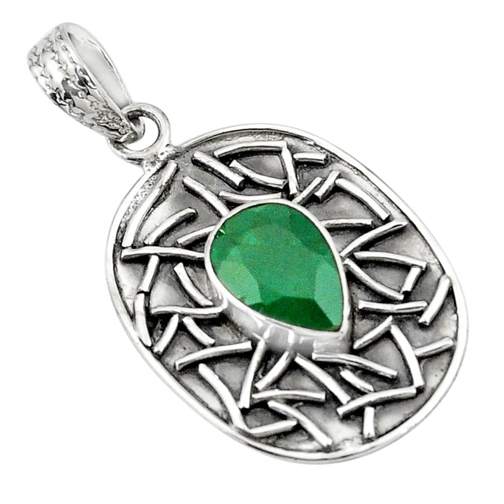 green chalcedony 925 sterling silver pendant jewelry p78473