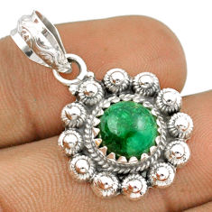 4.69cts natural green chrome diopside 925 sterling silver pendant jewelry u16669
