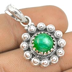 4.94cts natural green chrome diopside 925 sterling silver pendant jewelry u16670