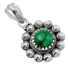 4.91cts natural green chrome diopside 925 sterling silver pendant jewelry y86614