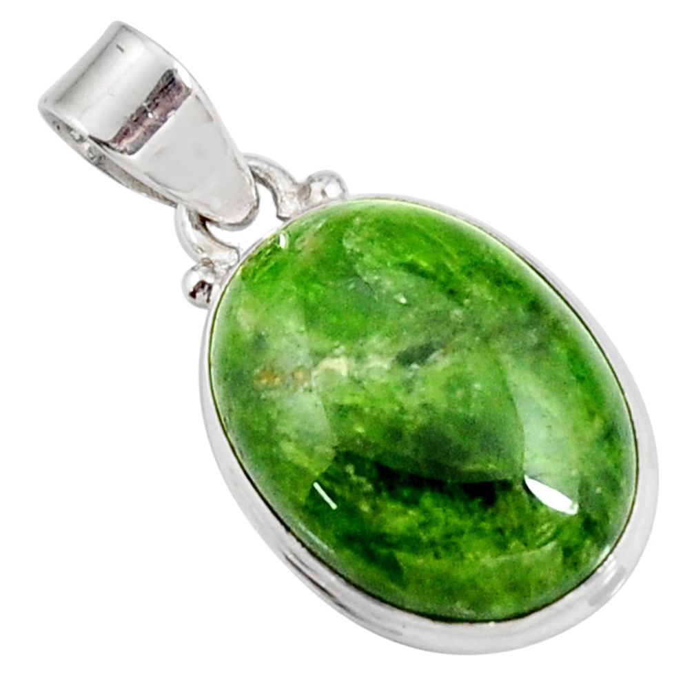 green chrome diopside oval 925 sterling silver pendant d42598