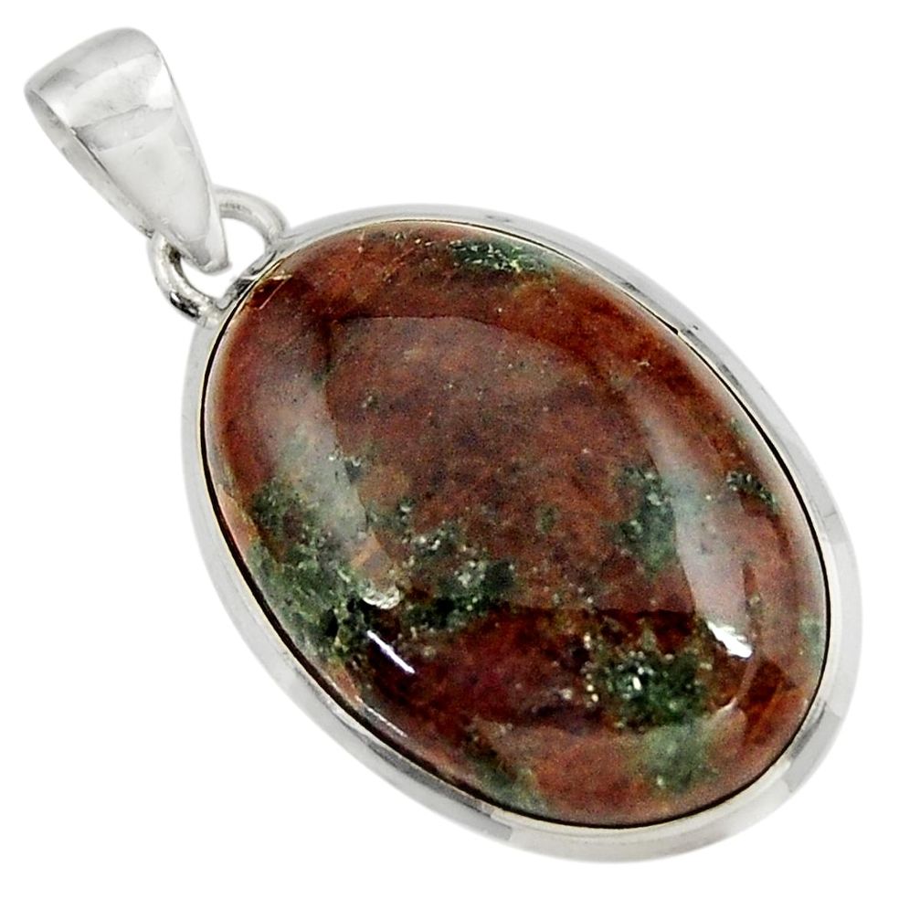  green grass garnet 925 sterling silver pendant jewelry d41562