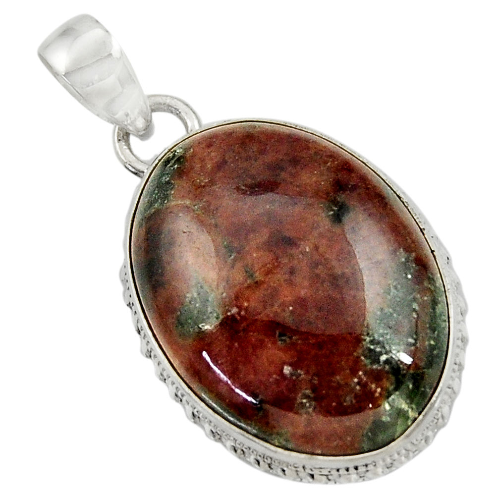  green grass garnet 925 sterling silver pendant jewelry d41570