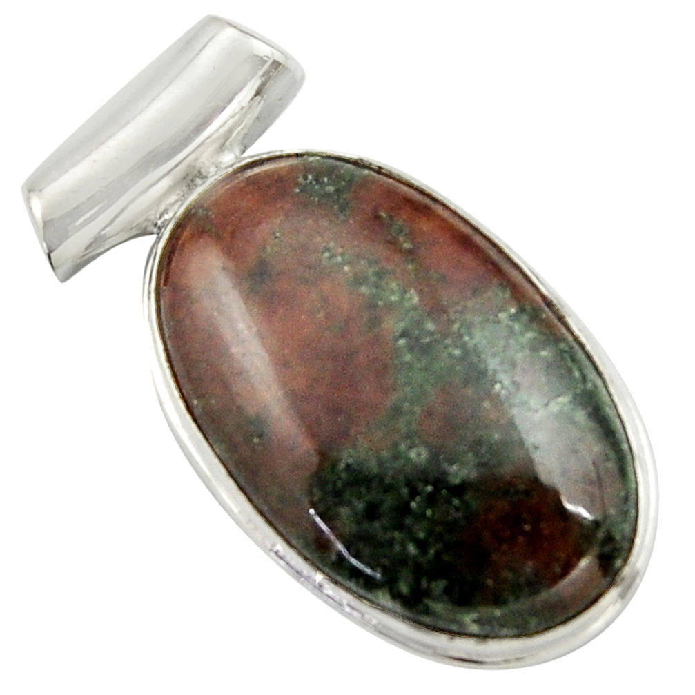 20.88cts natural green grass garnet 925 sterling silver pendant jewelry r41683