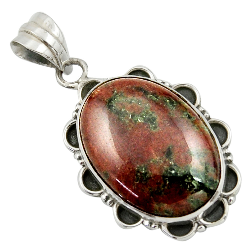 19.65cts natural green grass garnet 925 sterling silver pendant jewelry r41694