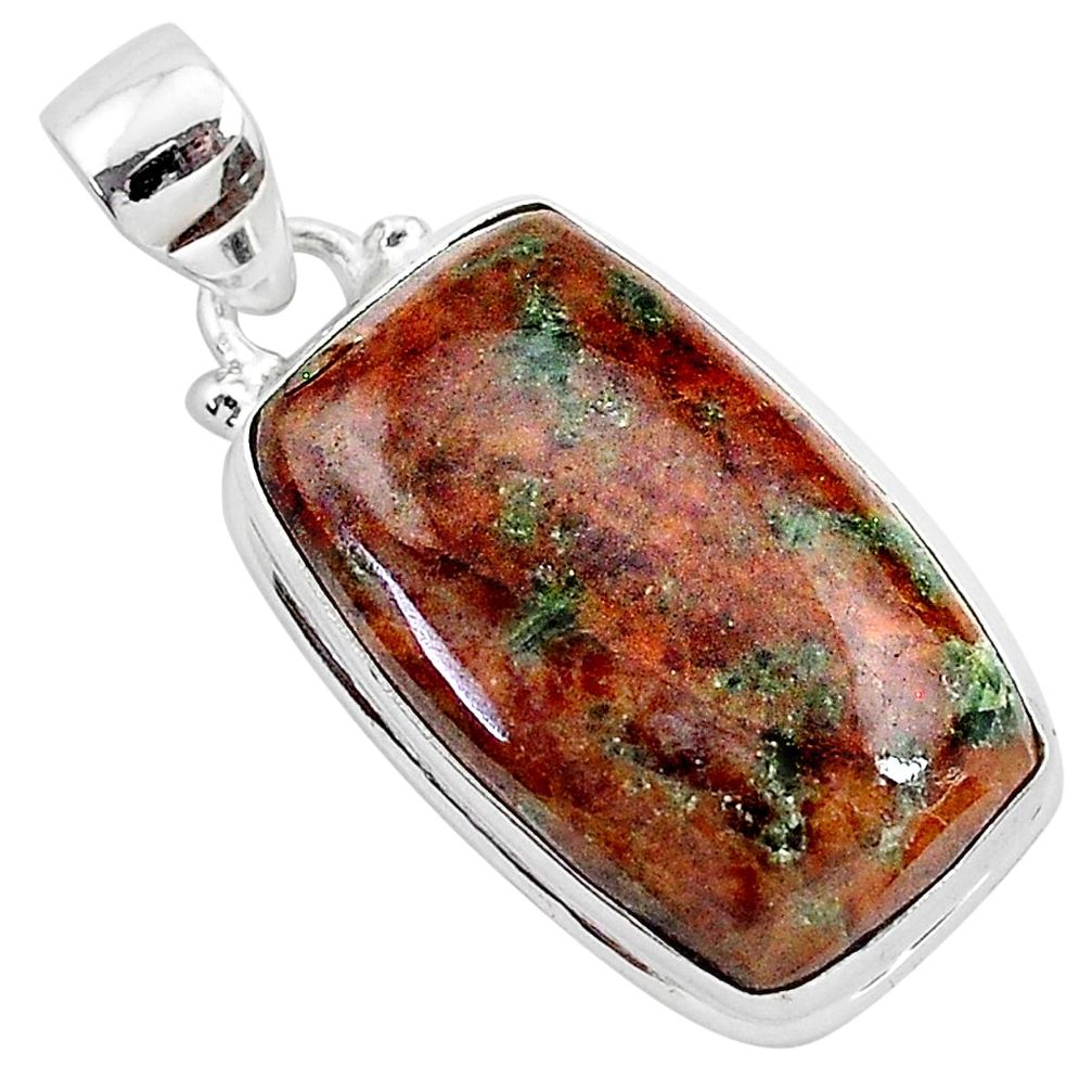 18.70cts natural green grass garnet 925 sterling silver pendant jewelry r94882