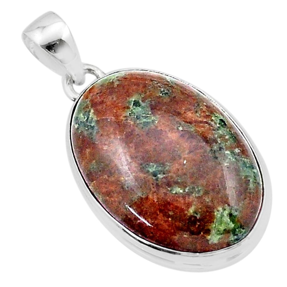 15.67cts natural green grass garnet 925 sterling silver pendant jewelry u40450