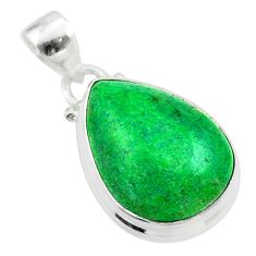 12.58cts natural green maw sit sit 925 sterling silver pendant jewelry t54661