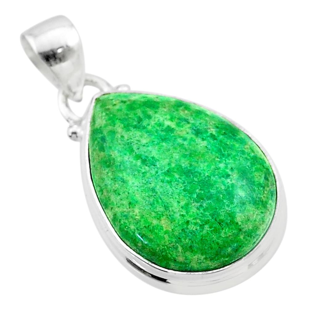 14.57cts natural green maw sit sit 925 sterling silver pendant jewelry t54670