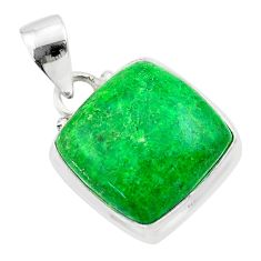 12.60cts natural green maw sit sit 925 sterling silver pendant jewelry t54677