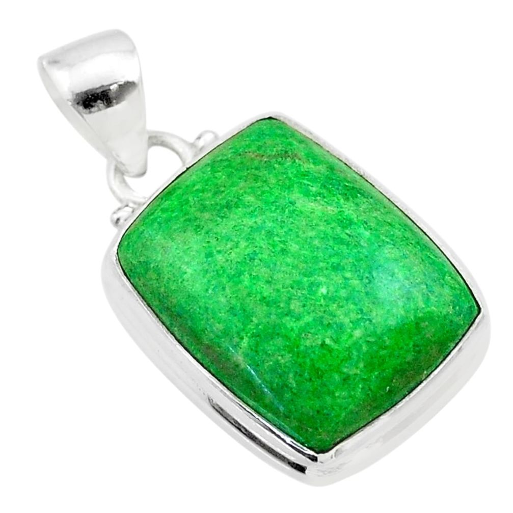 15.05cts natural green maw sit sit 925 sterling silver pendant jewelry t54694