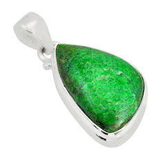 12.06cts natural green maw sit sit 925 sterling silver pendant jewelry y55553