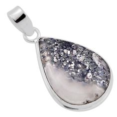 15.55cts natural green moss agate 925 sterling silver pendant jewelry n35046