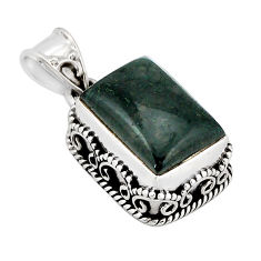 6.97cts natural green moss agate 925 sterling silver pendant jewelry y70716