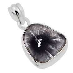 9.75cts natural green moss agate fancy sterling silver pendant jewelry n31031