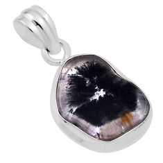 9.86cts natural green moss agate fancy sterling silver pendant jewelry n31035