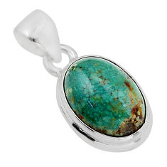 6.26cts natural green opaline oval 925 sterling silver pendant jewelry y82041
