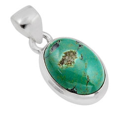 6.91cts natural green opaline oval 925 sterling silver pendant jewelry y82044