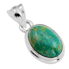 6.62cts natural green opaline oval 925 sterling silver pendant jewelry y82047