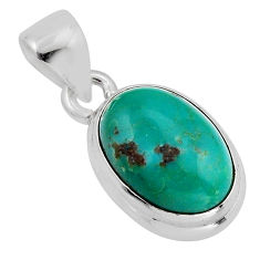 6.91cts natural green opaline oval 925 sterling silver pendant jewelry y82051