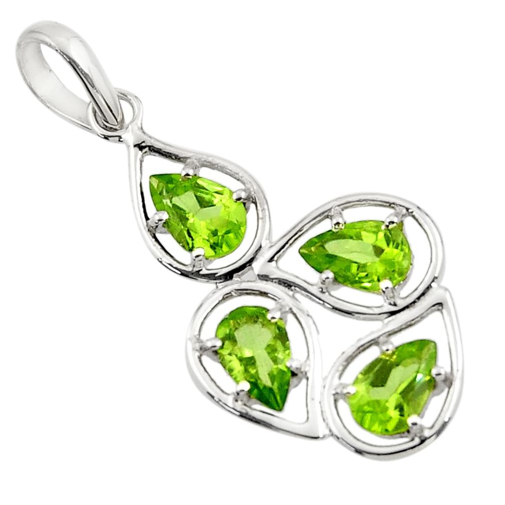 green peridot 925 sterling silver pendant jewelry d45695