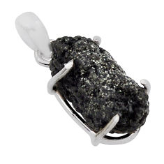 6.70cts natural green seraphinite in quartz 925 sterling silver pendant n19813