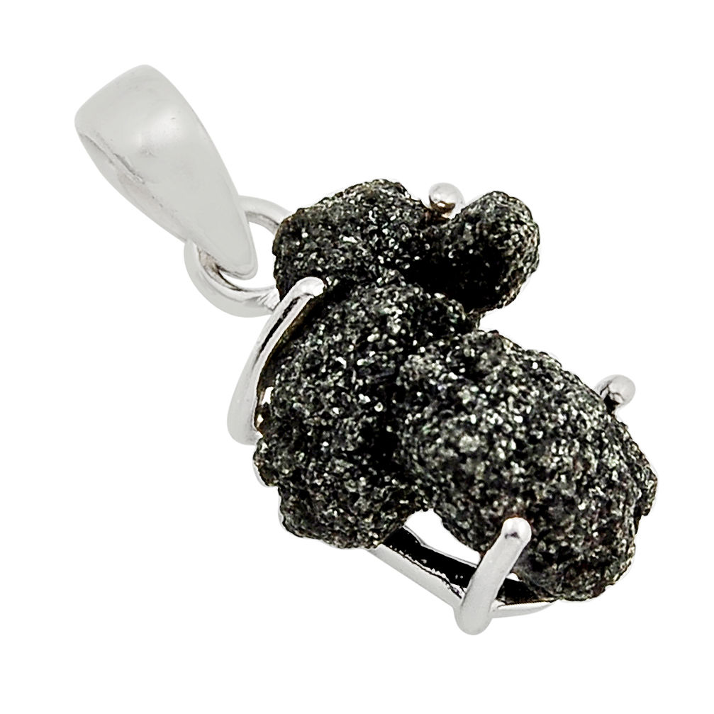 10.22cts natural green seraphinite in quartz 925 sterling silver pendant y96102