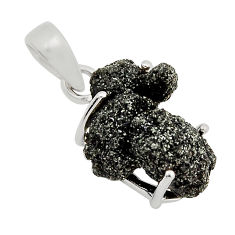 10.22cts natural green seraphinite in quartz 925 sterling silver pendant y96102