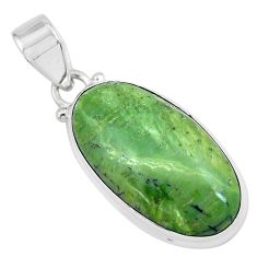 14.72cts natural green swiss imperial opal 925 sterling silver pendant p59622