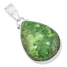 15.65cts natural green swiss imperial opal 925 sterling silver pendant p59636
