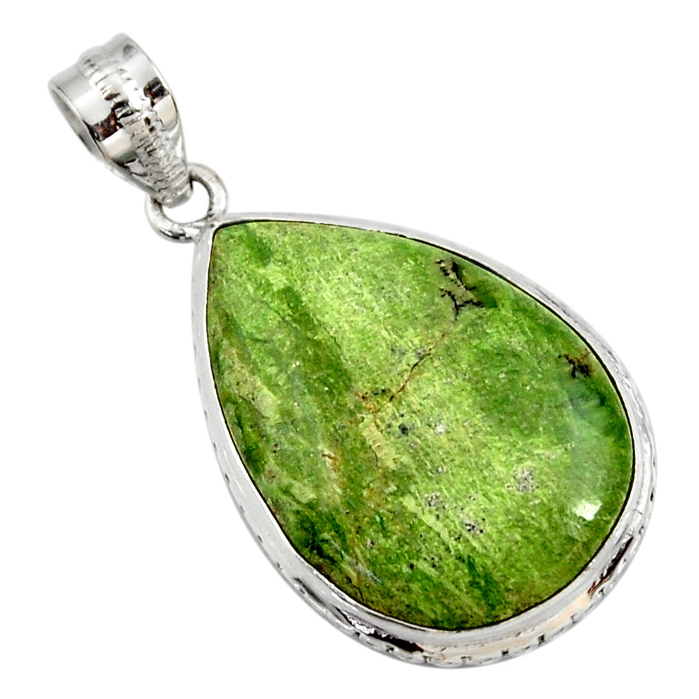 16.18cts natural green swiss imperial opal 925 sterling silver pendant r27679