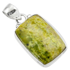 14.57cts natural green swiss imperial opal 925 sterling silver pendant r46350