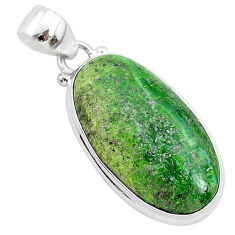 13.70cts natural green swiss imperial opal 925 sterling silver pendant r94919