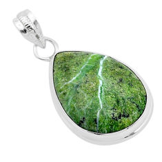14.47cts natural green swiss imperial opal 925 sterling silver pendant u72519