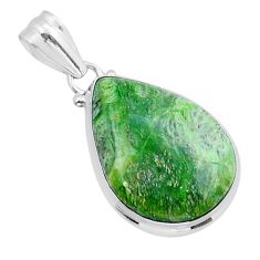 15.89cts natural green swiss imperial opal 925 sterling silver pendant y15088