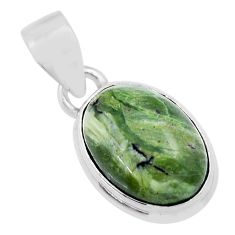 6.28cts natural green swiss imperial opal 925 sterling silver pendant y43503