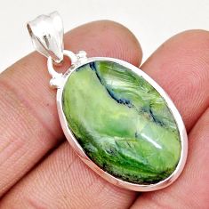 13.15cts natural green swiss imperial opal 925 sterling silver pendant y9432