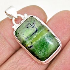 12.07cts natural green swiss imperial opal 925 sterling silver pendant y9437