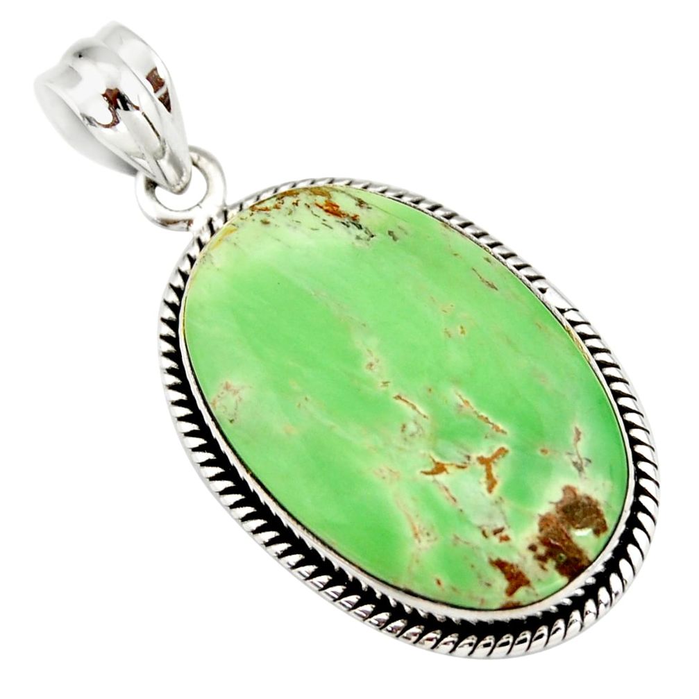 15.02cts natural green variscite 925 sterling silver pendant jewelry r20056