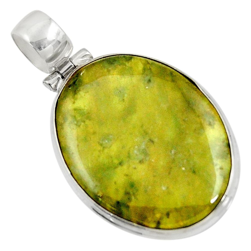  green vasonite 925 sterling silver pendant jewelry d41225