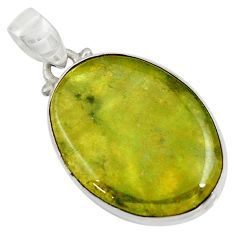 18.10cts natural green vasonite 925 sterling silver pendant jewelry d41226