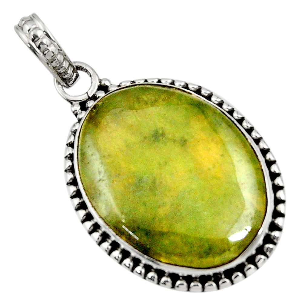  green vasonite 925 sterling silver pendant jewelry d41232