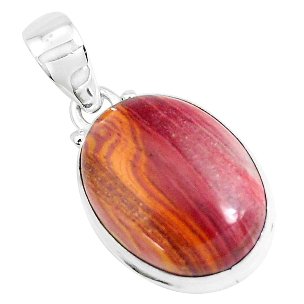 14.07cts natural heckonite rainbow 925 sterling silver pendant jewelry p49354