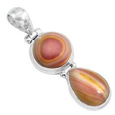 Clearance Sale- 12.07cts natural heckonite rainbow 925 sterling silver pendant jewelry p67652
