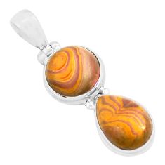 Clearance Sale- 13.27cts natural heckonite rainbow 925 sterling silver pendant jewelry p70580