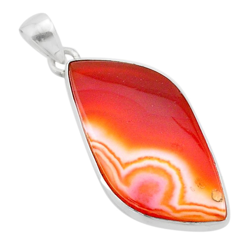 14.47cts natural honey botswana agate 925 sterling silver pendant jewelry u40255